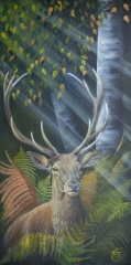 « Seigneur de la forêt » » technique mixte sur toile 50×100 cm